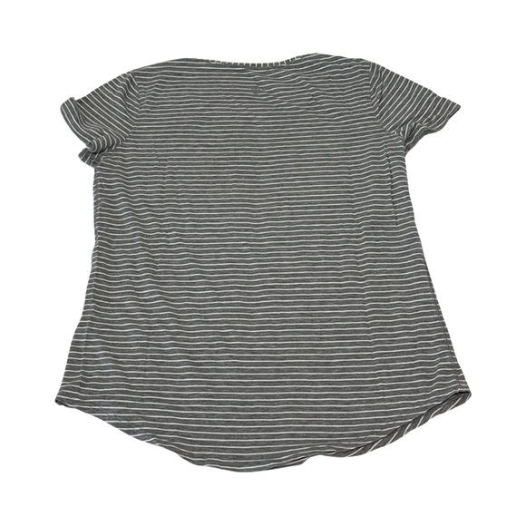 Lululemon Love Crew Short Sleeve T-Shirt Grey/White Stripe Size 4 - Picture 2 of 5